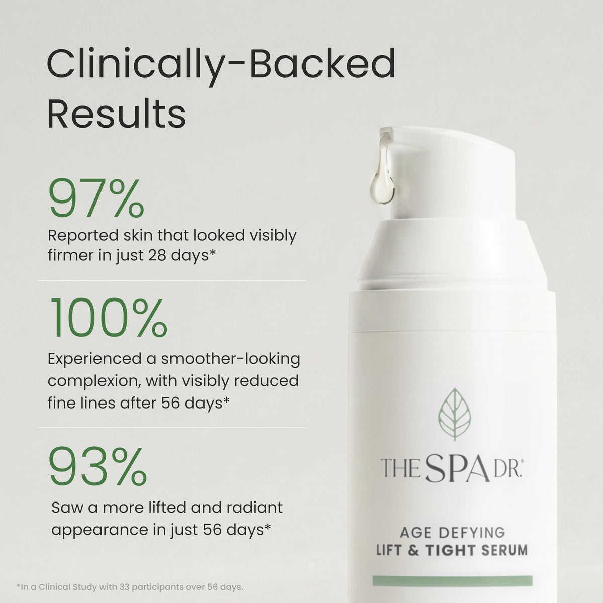 The Spa Dr serum texture close-up illustrating lightweight hydration feel