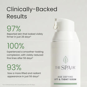 The Spa Dr serum texture close-up illustrating lightweight hydration feel