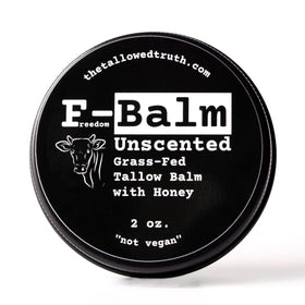 The Tallowed Truth open jar texture melting on fingertip for easy absorption benefit