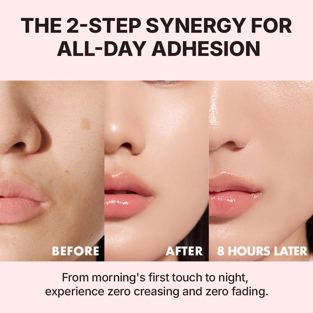 THE TOOL LAB brush applying foundation on face for buildable full coverage finish