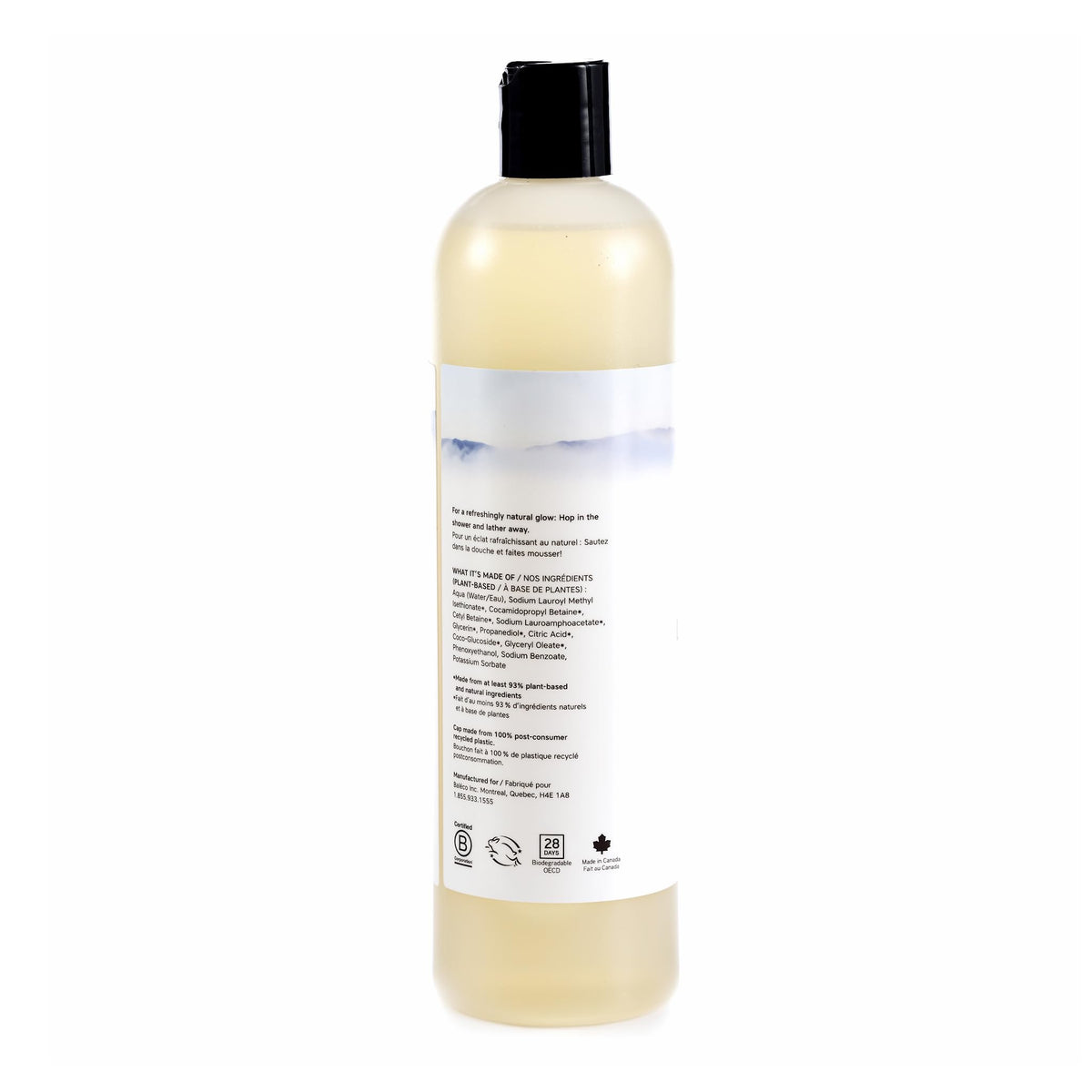 The Unscented Company pump and label detail highlighting easy dispensing