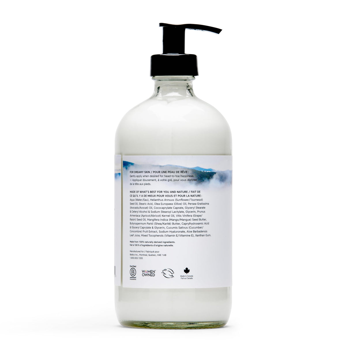 The Unscented Company pump close-up highlighting easy-dispense design for controlled use