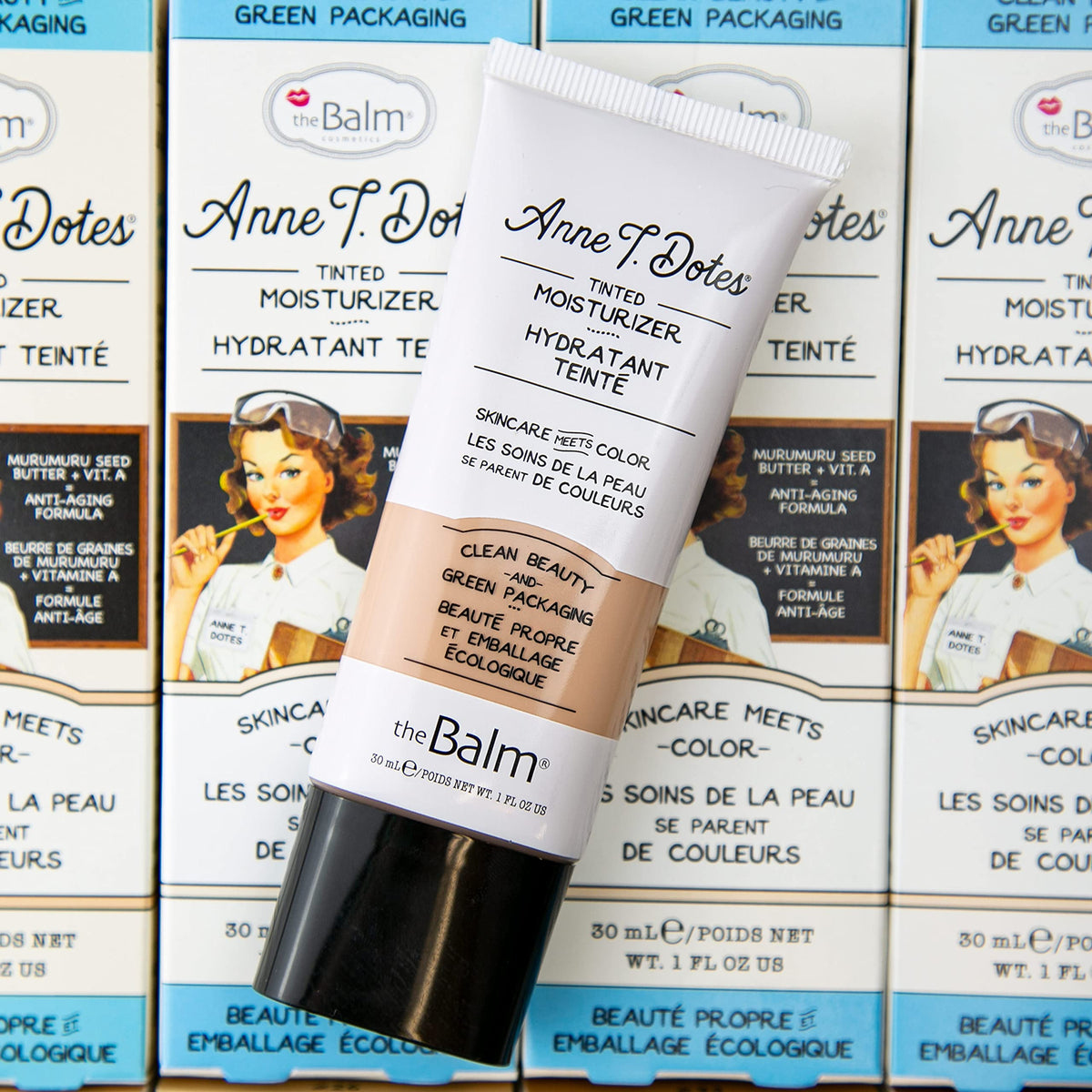 theBalm tube inside a compact travel kit illustrating portable everyday use