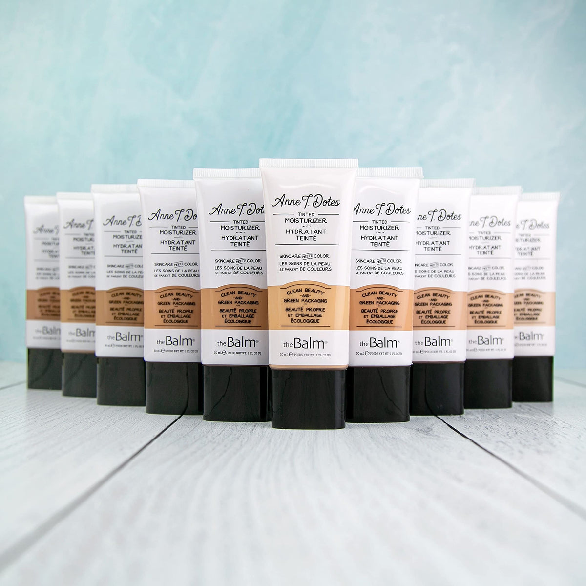 theBalm recycled tube packaging emphasizing sustainable design and portability