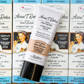 theBalm close-up texture of tinted moisturizer showing smooth finish