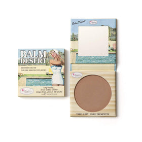 theBalm compact front view showing pan and packaging, easy identification and portable benefit