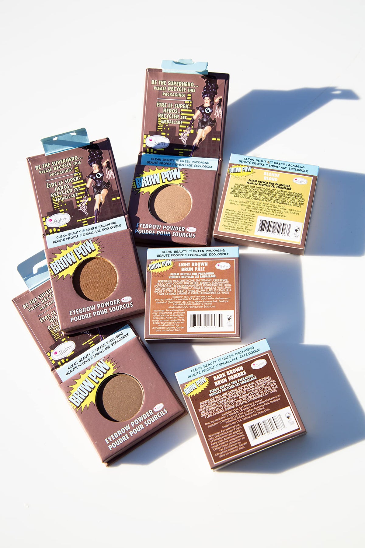 theBalm product inside a makeup bag showing convenience for on-the-go touch-ups