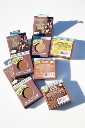 theBalm product inside a makeup bag showing convenience for on-the-go touch-ups