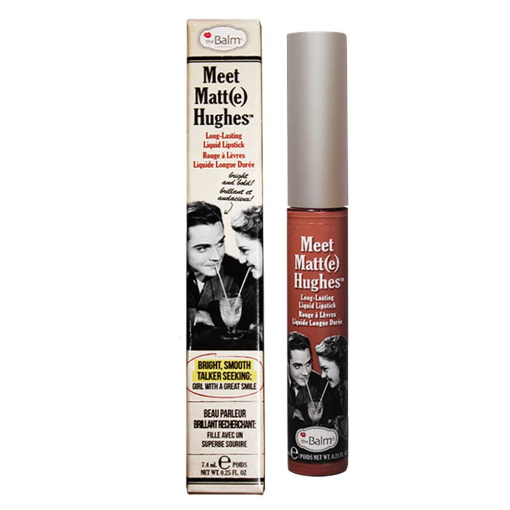 theBalm product tube front packaging showing shade and logo for clear identification