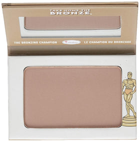 theBalm Oliver applied with brush on cheek demonstrating natural contour benefit