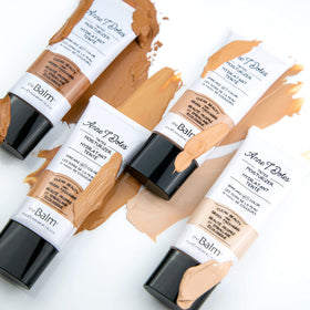 theBalm shade 26 blended on medium skin showing true-to-tone match and subtle coverage