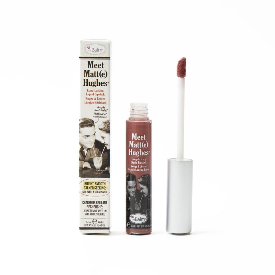 theBalm tube front packaging showing Sincere shade and compact size for travel convenience