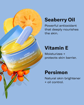 Then I Met You product beside seaberry and olive oils highlighting ingredients