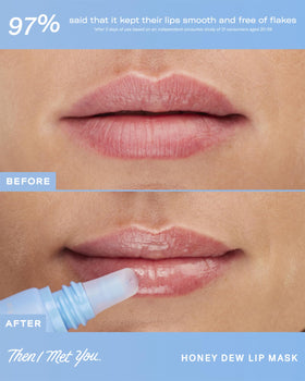 Then I Met You texture swipe on finger showing lightweight glossy hydration