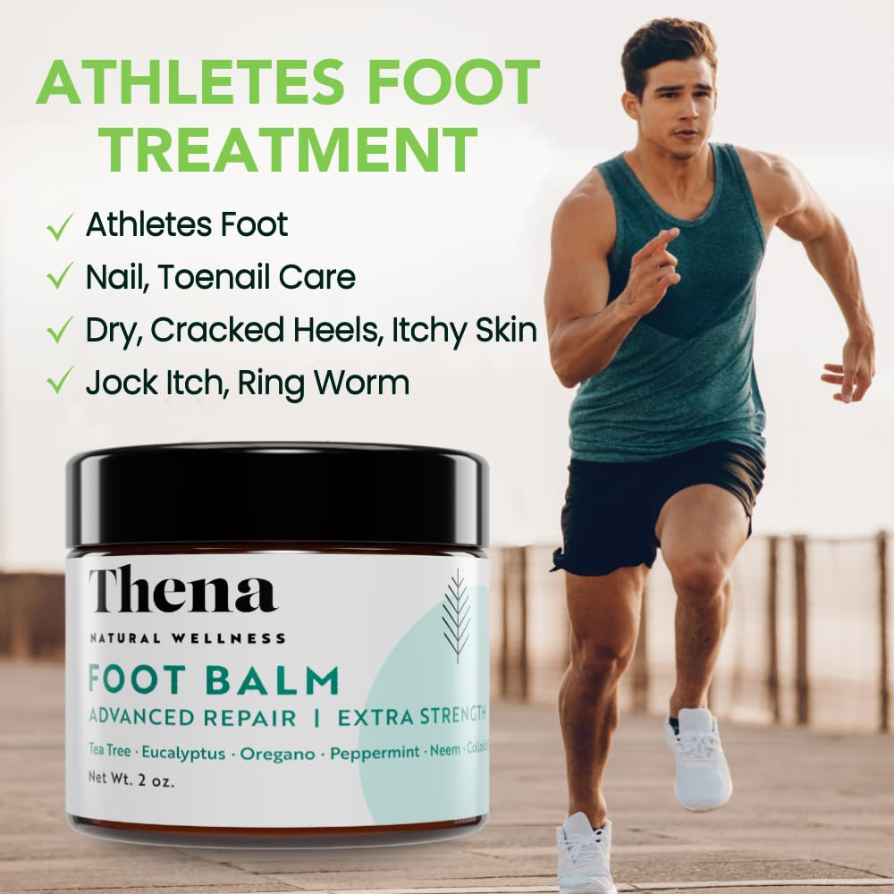 Thena heel before and after comparison showing improved skin
