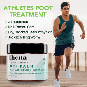 Thena heel before and after comparison showing improved skin