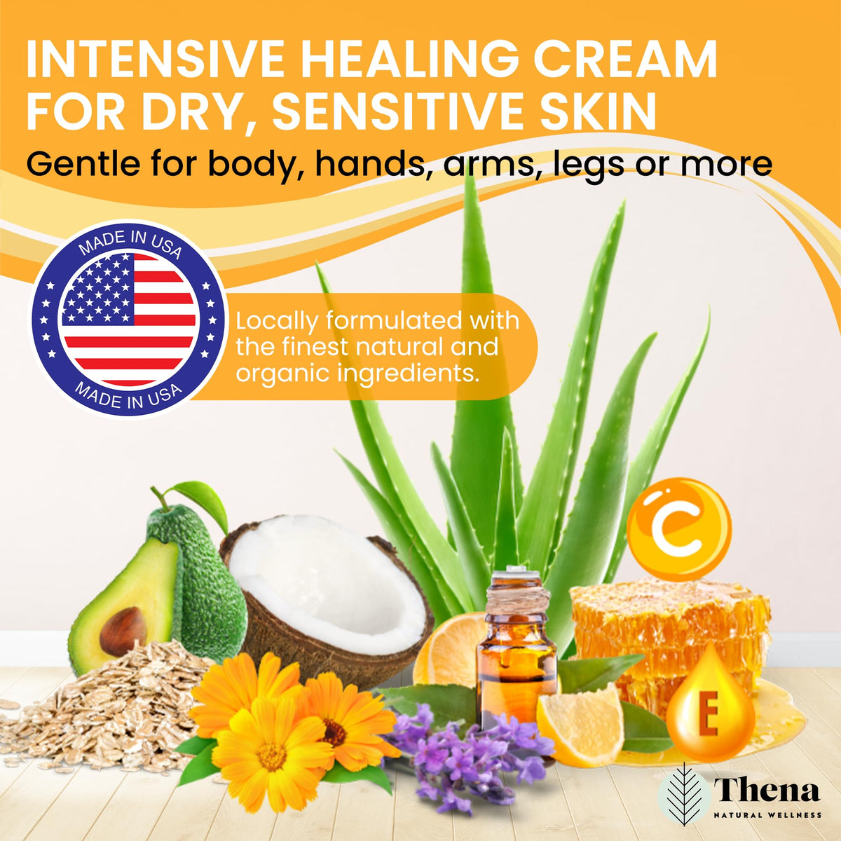 THENA size scale with hand to show tub volume and portability