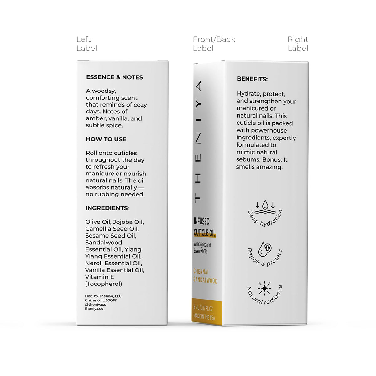 Theniya nail closeup after use reveals smoother, better-conditioned cuticles and nail edges