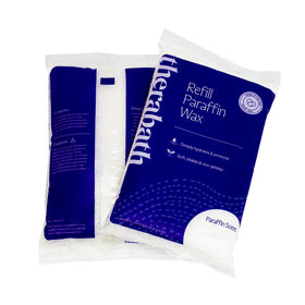 Therabath front pail showing 4 lb refill and clean packaging benefit