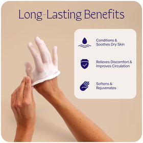 Therabath hand dipping into wax showing easy application and coverage