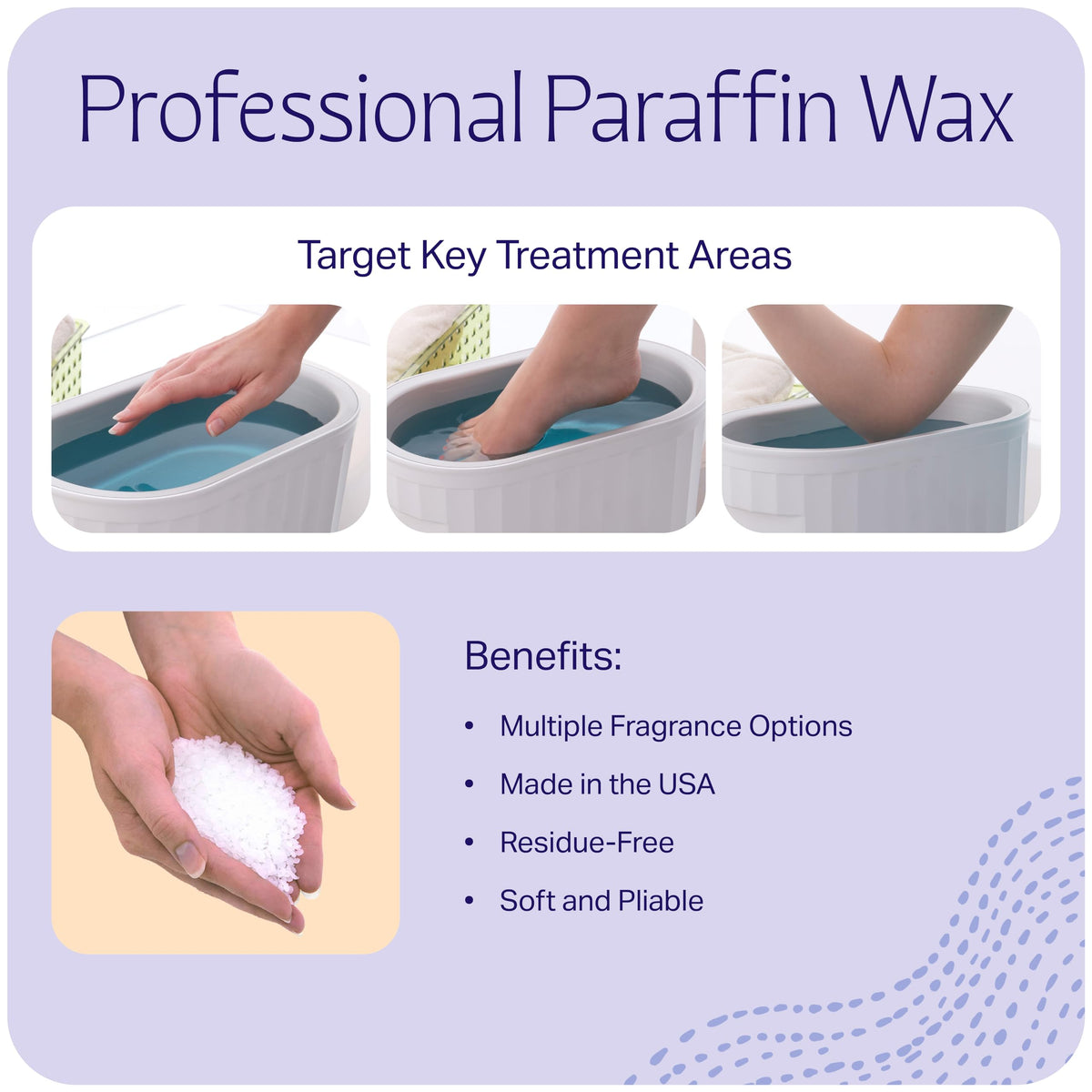 Therabath peeled wax glove on hand demonstrating clean removal and moisturization