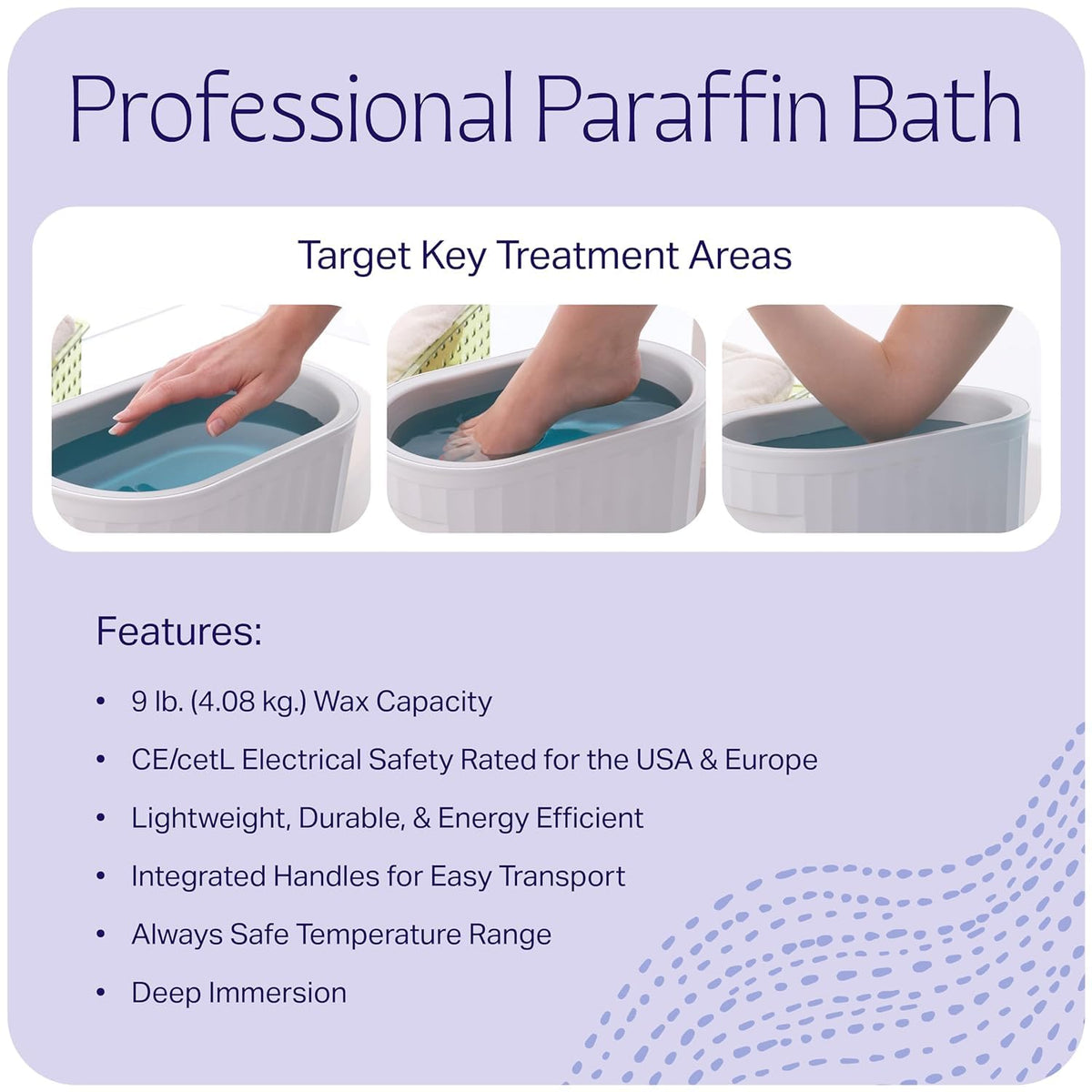 Therabath TB6 in use with hand immersion, provides comforting heat therapy