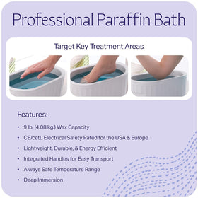 Therabath TB6 in use with hand immersion, provides comforting heat therapy