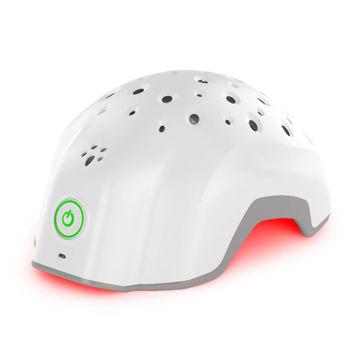 Theradome front view showing helmet fit and coverage benefit
