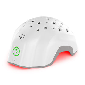 Theradome front view showing helmet fit and coverage benefit