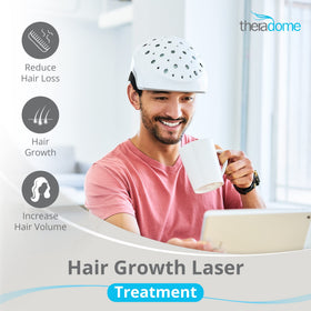 Theradome side profile highlighting ergonomic design and comfort