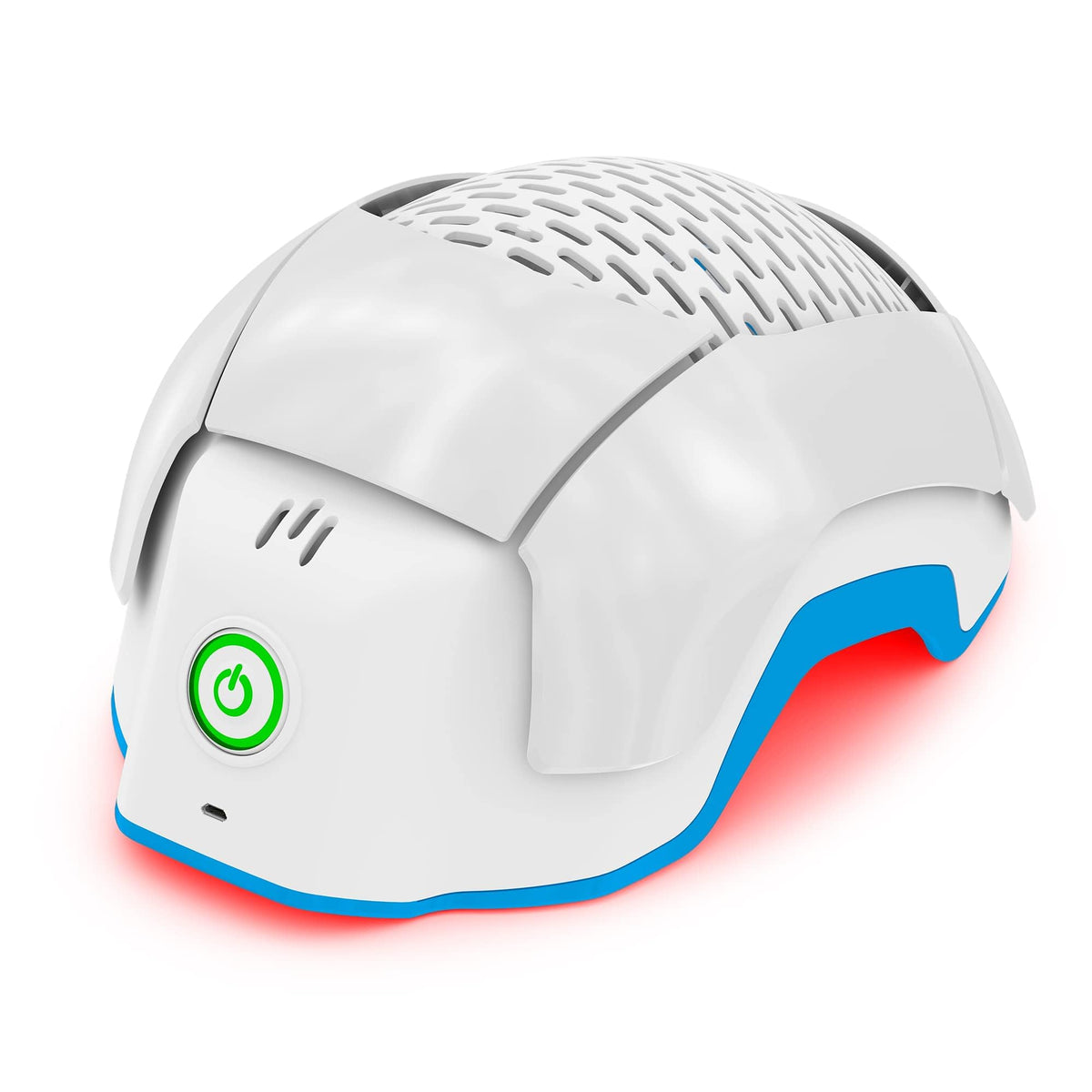 Theradome PRO front view showing helmet design and laser vents for comfortable sessions
