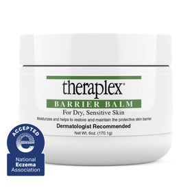 Theraplex front packaging shows 6 oz jar and clear label, promotes reliable barrier repair