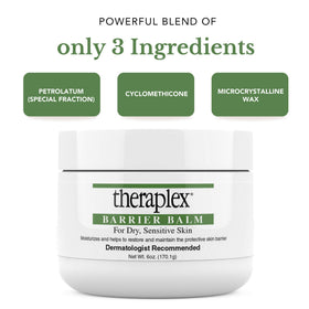 Theraplex compact jar in travel scene showing portable barrier care for on-the-go use