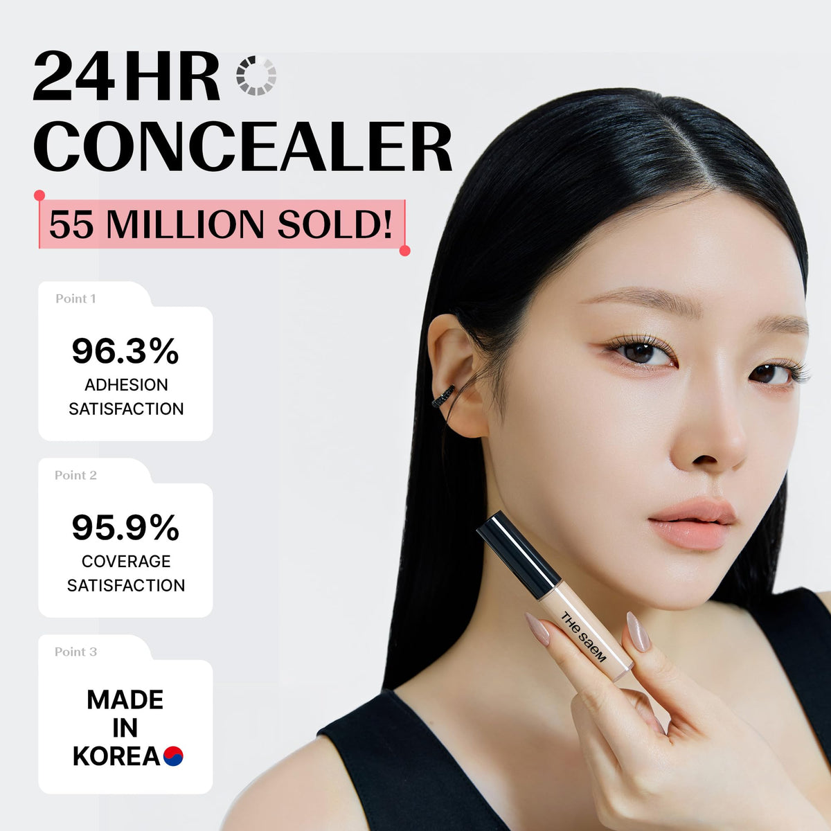 THESAEM sponge-tip close-up highlighting precise applicator for controlled coverage