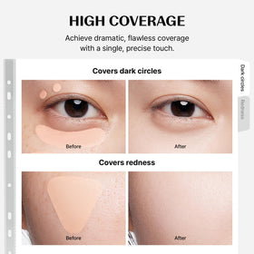 THESAEM concealer kit inside travel makeup bag demonstrating portability benefit