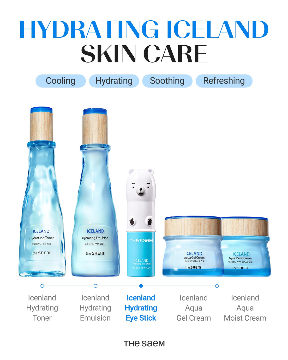 THESAEM eye stick tucked in a travel bag demonstrating portability