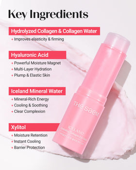THESAEM eye stick beside coin for scale showing compact 0.38 oz size