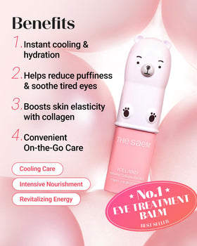 THESAEM texture swipe of balm demonstrating lightweight hydration