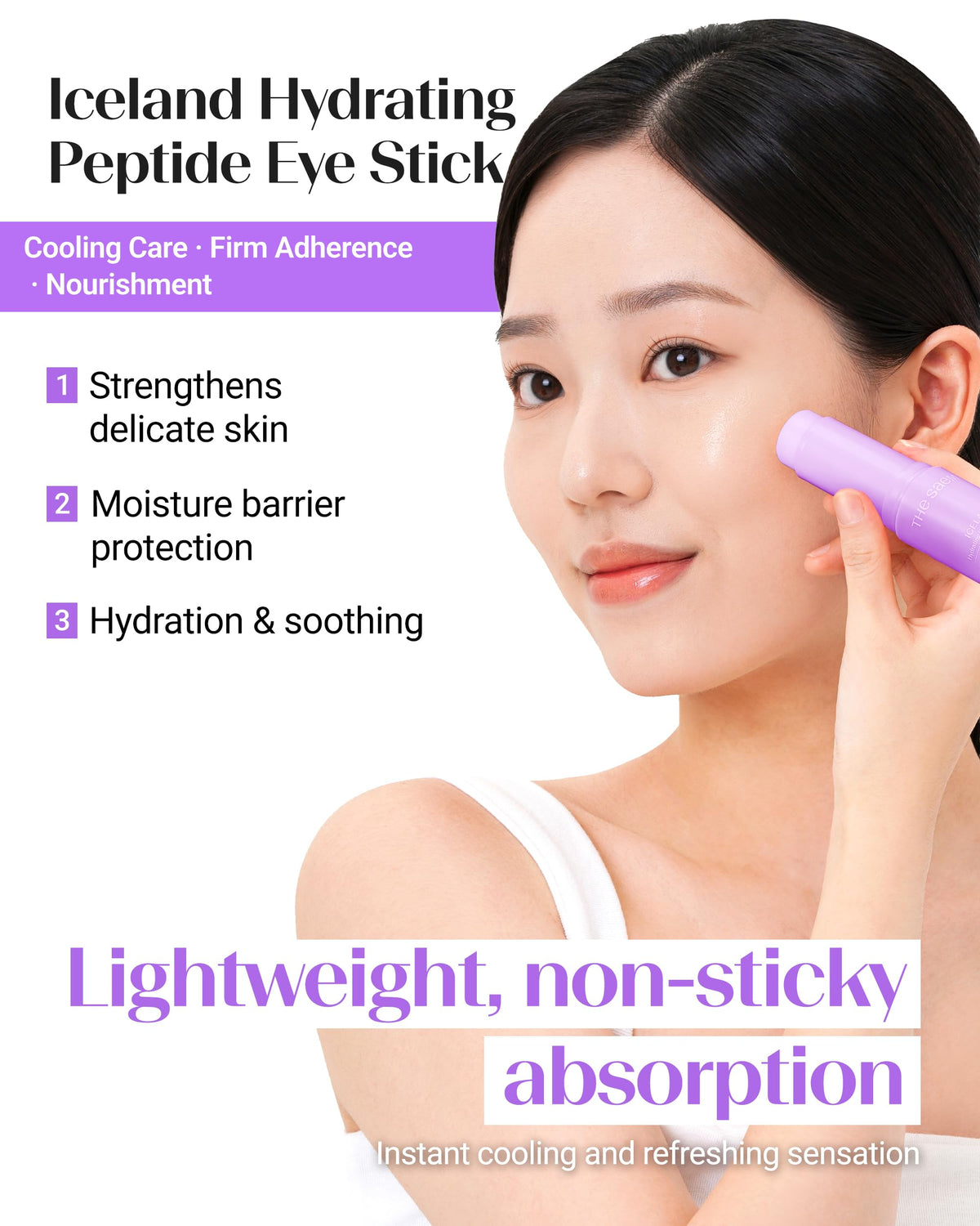 THESAEM two eye sticks in hand to show size and travel-friendly portability