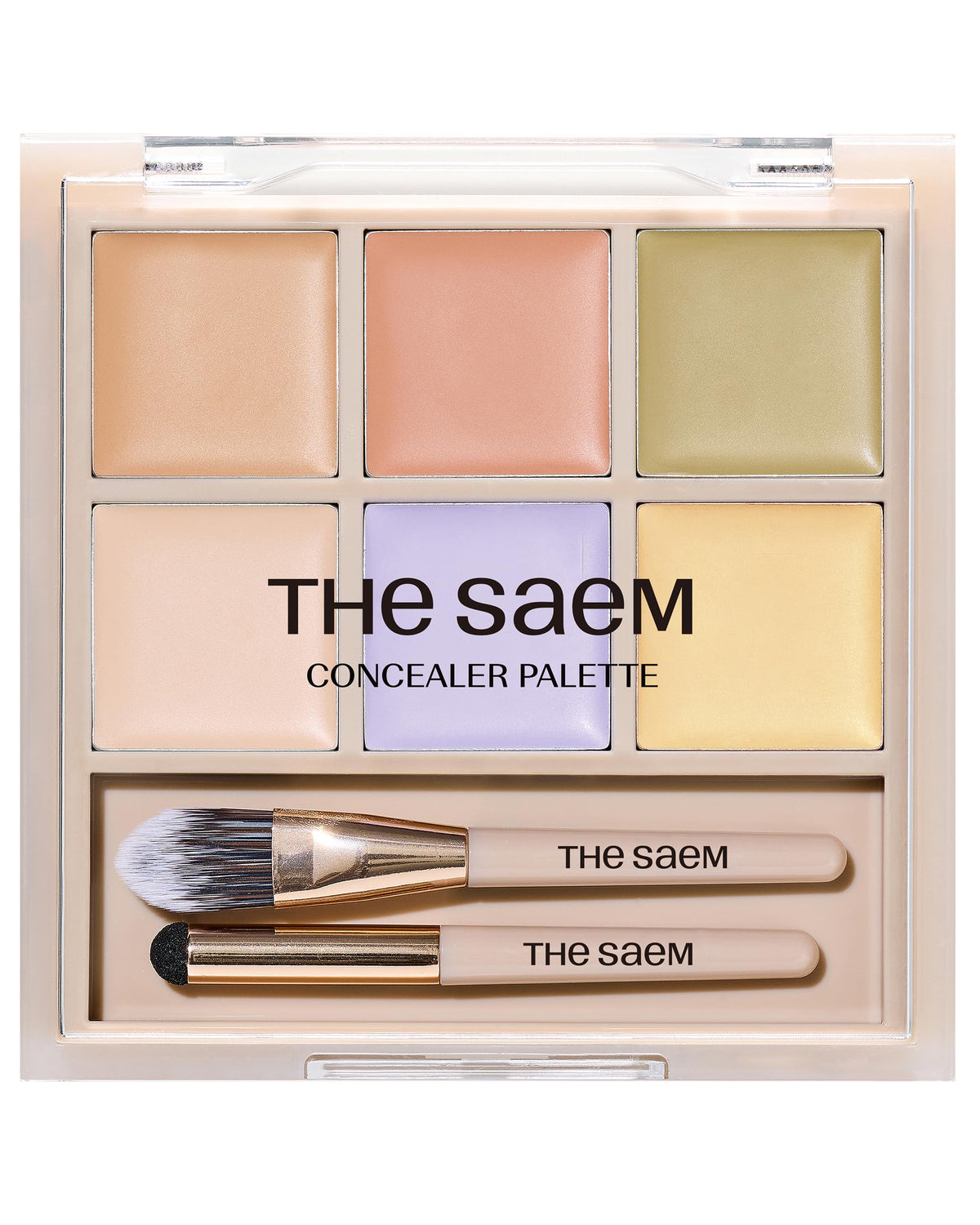 THESAEM front compact packaging showing palette cover and size benefit
