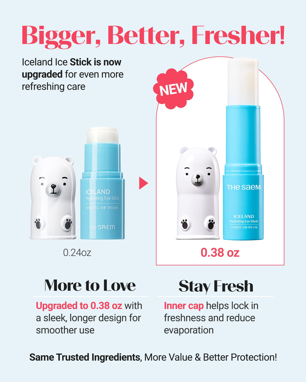 THESAEM hydrating stick texture close-up highlighting cooling feel