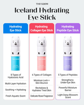 THESAEM eye sticks inside travel bag showing convenient on-the-go skincare solution