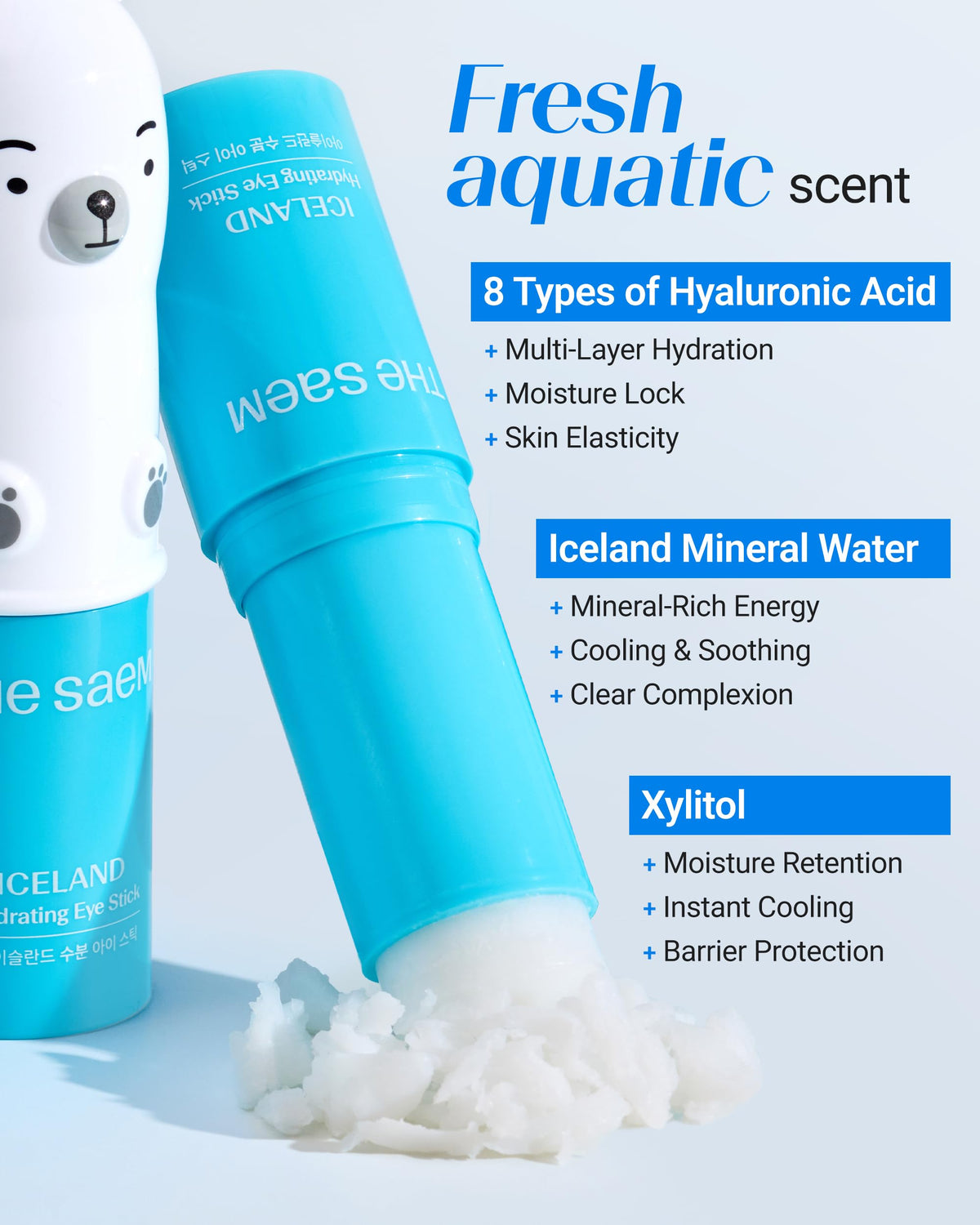 THESAEM peptide stick close-up showing applicator and antioxidant benefit