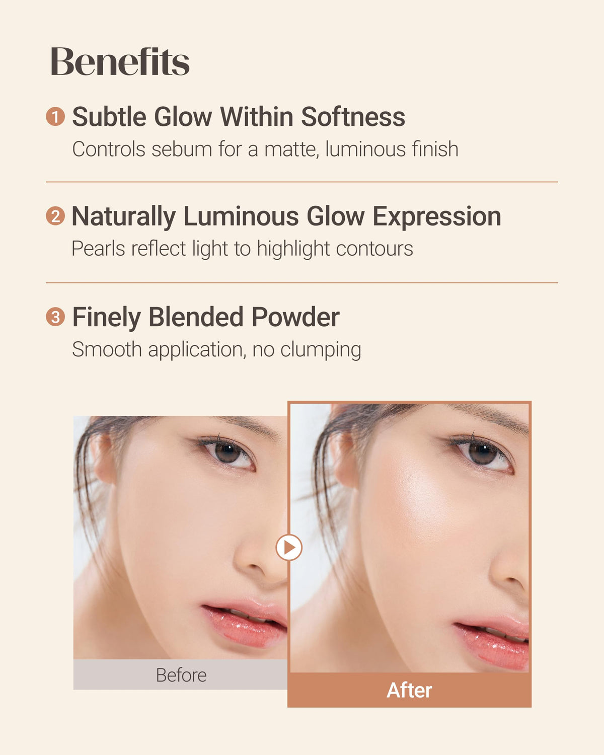 THESAEM texture close-up revealing fine powder and silk finish for smooth application