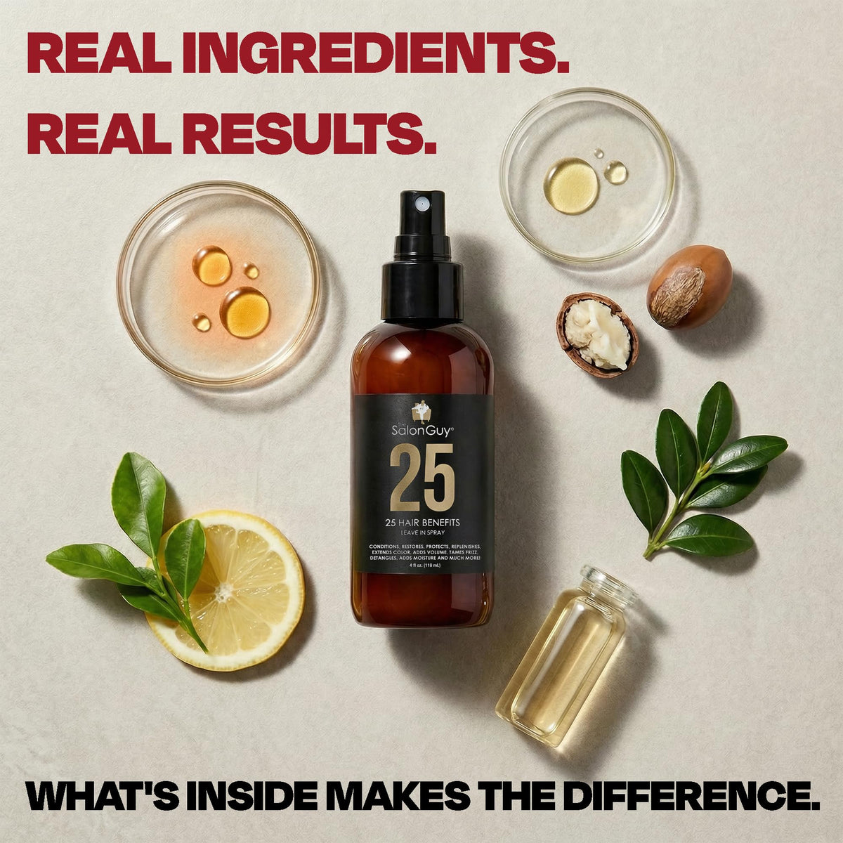 THESALONGUY ingredient label detail highlighting biotin keratin collagen