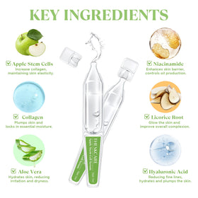 THESKCARE close-up of glass ampoule neck highlighting purity
