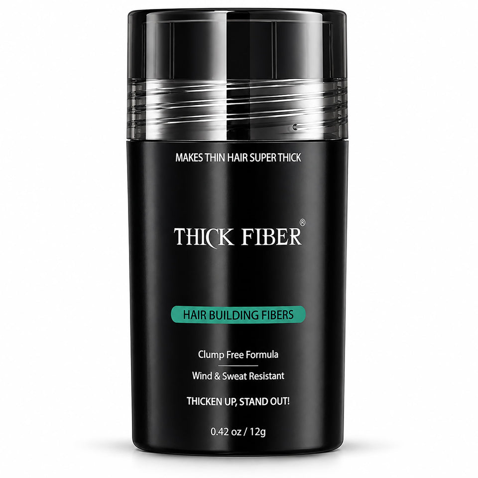 THICK FIBER front packaging showing 12g bottle and benefits