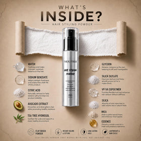 Thick Fiber label close-up showing ingredients and natural-feel styling benefit