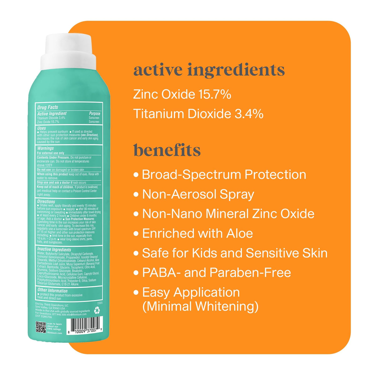 THINK Thinksport close-up of spray nozzle and clear formula texture