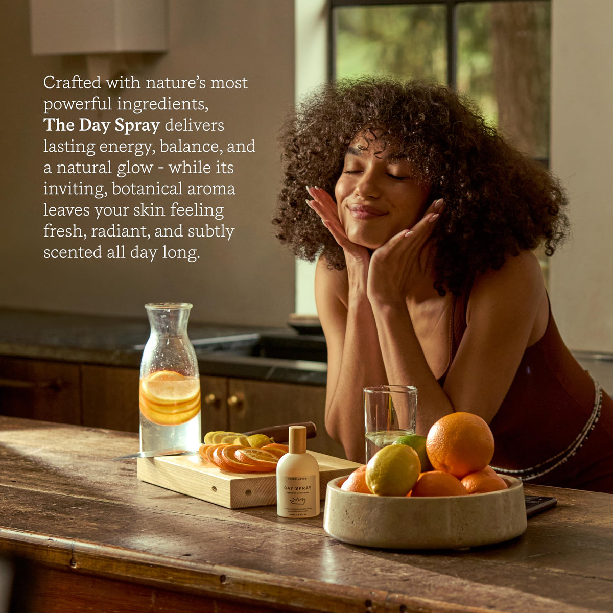 Third Layer ingredient label close-up, highlights natural botanical components